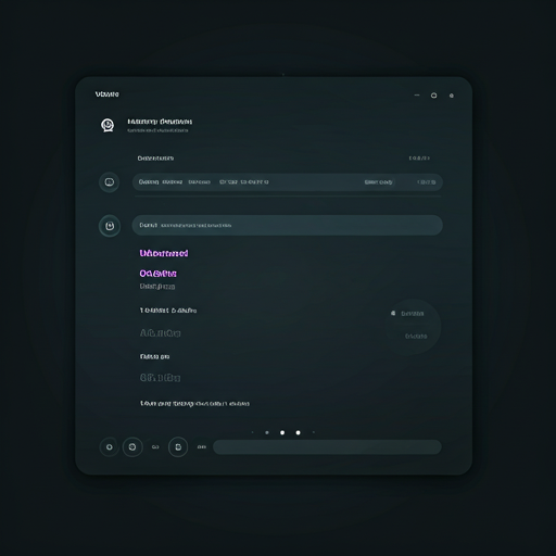 A modern web portal for university students, showing a clean sidebar with icons for grades, courses, and AI assistant. The theme is dark mode with soft purple glow effects on the active nodes.