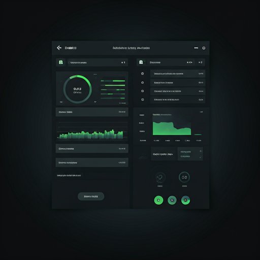A clean UI design for an AI Study Assistant dashboard. It features vibrant data visualizations, a chat interface for AI interaction, and organized study schedules. The colors are deep charcoal with neon green accents, highlighting a high-tech academic feel.